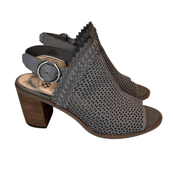 Vince Camuto Tricinda Heeled Sandal Size 7.5, Gray Taupe Slingback - Picture 2 of 16